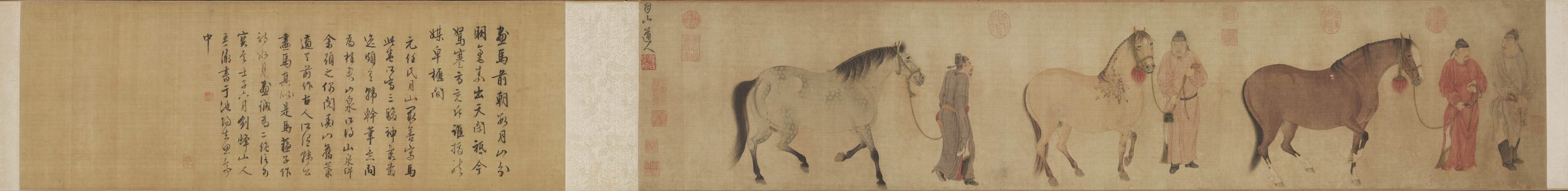 元 任仁发 人马图卷