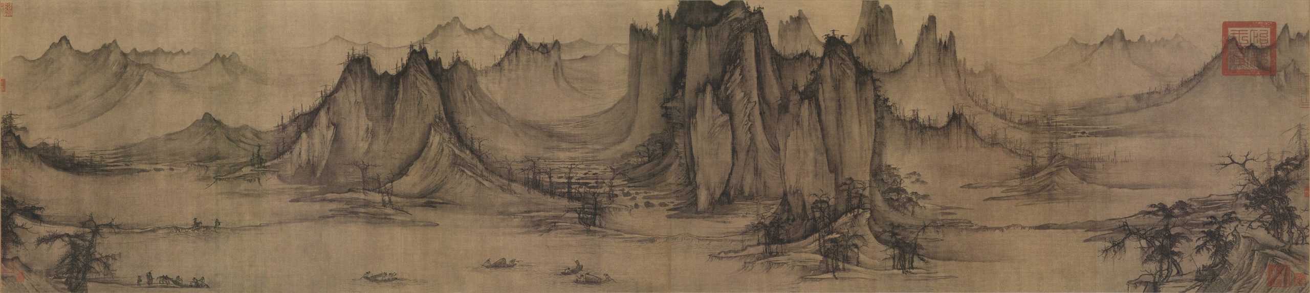 北宋 许道宁 渔父图绢本