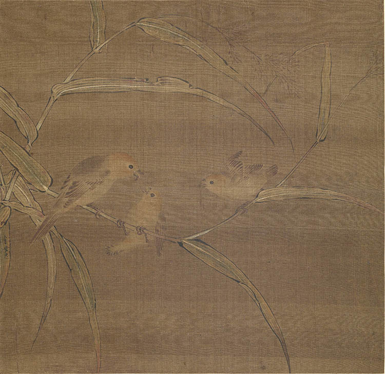 南宋 李安忠 哺雏图 宋人小品 工笔画