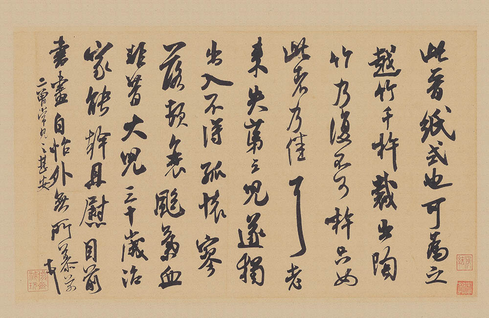 宋 米芾 晋纸帖 纸本行草书 台北