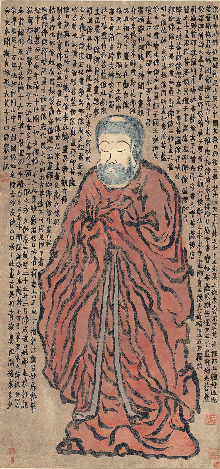 清 金农 佛像轴