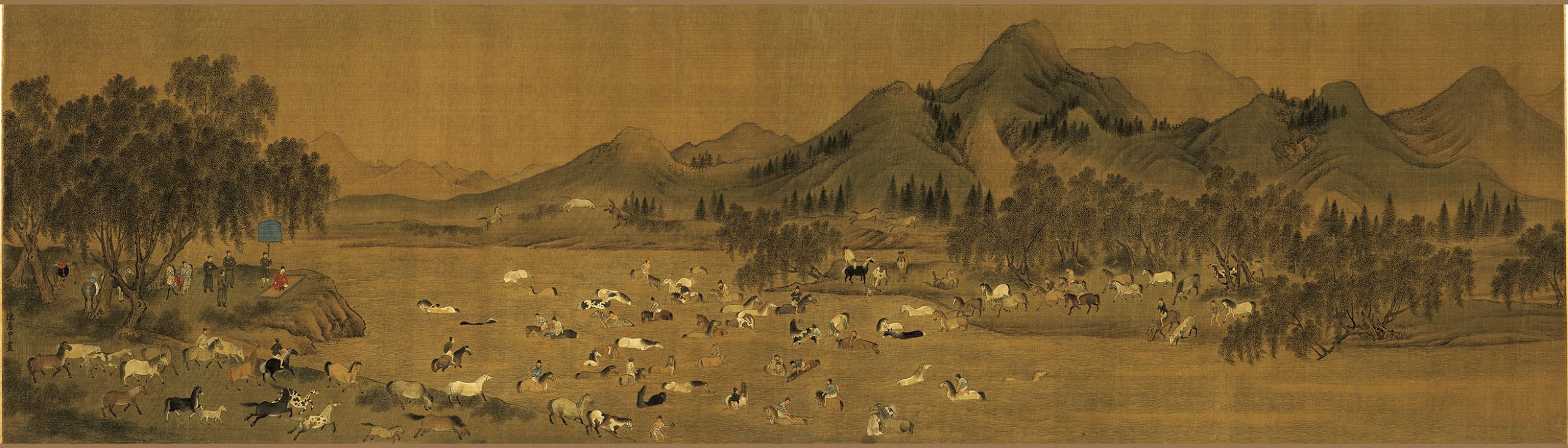 南宋 陈居中 洗马图