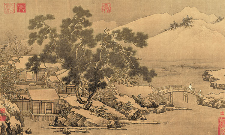 宋 刘松年 四景山水图 雪景 北京故宫博物院