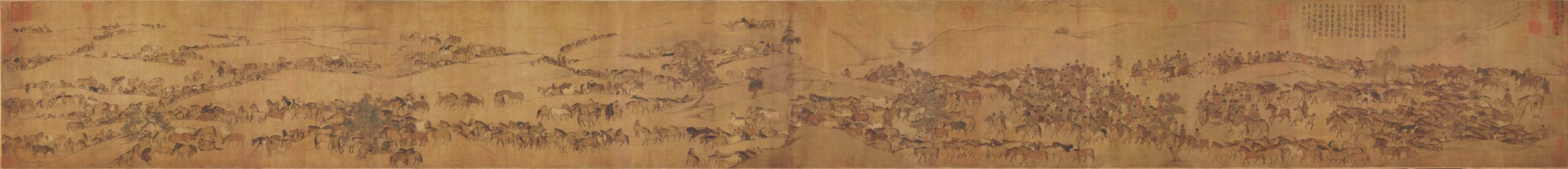 宋 李公麟 临韦偃牧放图现收藏于北京故宫博物院