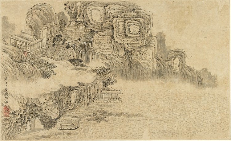 明 钱旭 山水册页14 高清图下载