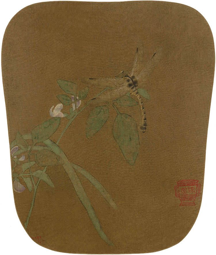 宋  佚名 豆荚蜻蜓图