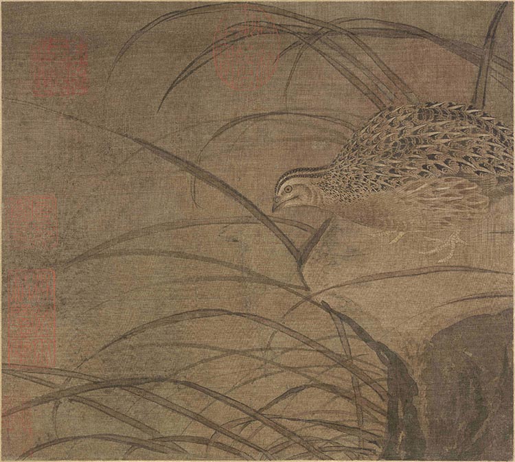 南宋 佚名 鹌鹑图 北京故宫博物院馆藏