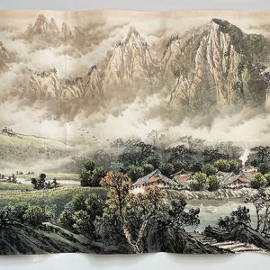 纯手绘彩墨山水画03横幅国画中国风客厅装饰画沙发背景墙办公室风水挂画