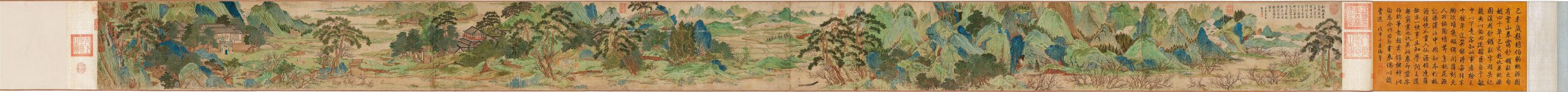 明 仇英 桃源图 长卷 高清图下载