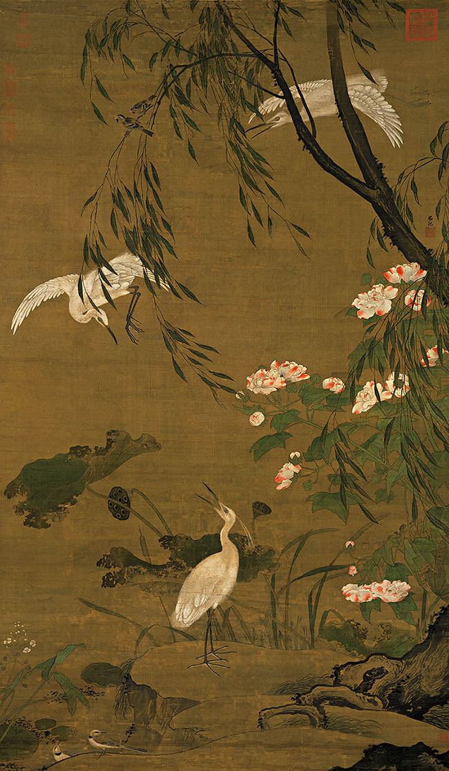 明 吕纪 秋鹭芙蓉图 台北故宫博物院藏