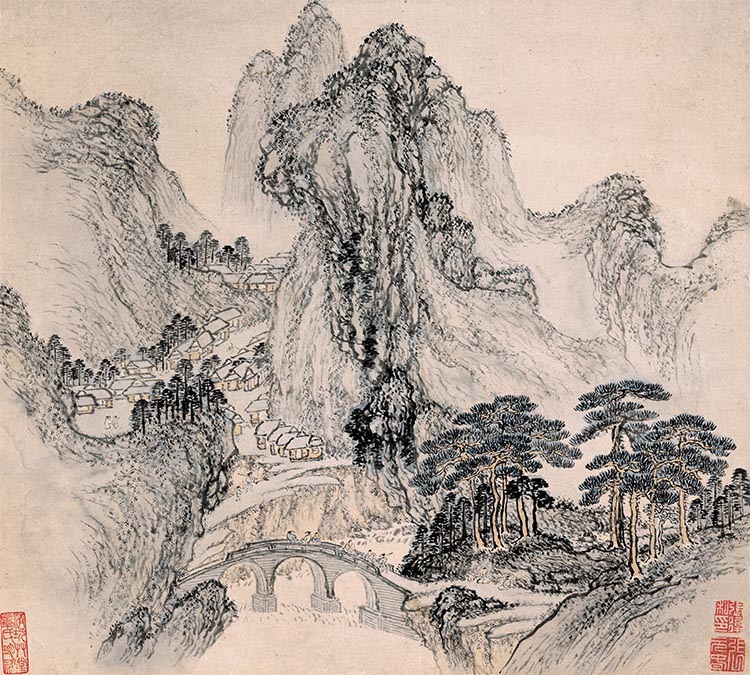 明 张复 潇湘八景图册八开4