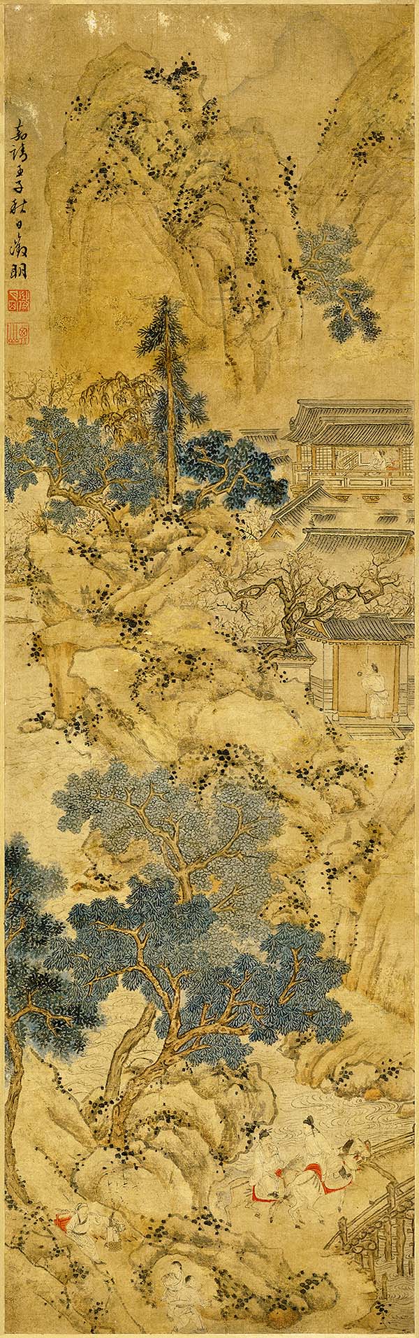 明 文征明 山庄客至图