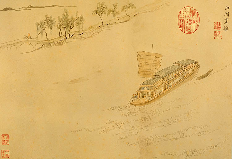 明 程嘉燧 西湖画舫