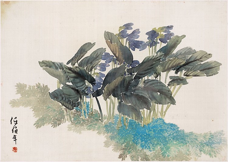 清 任伯年 花卉图册（十二开）06高清图免费下载