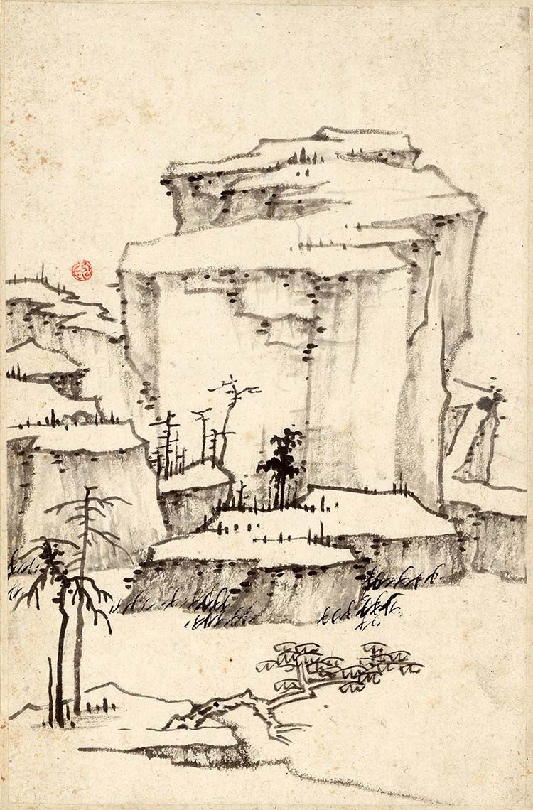 清 弘仁（渐江） 山水册页03高清图免费下载