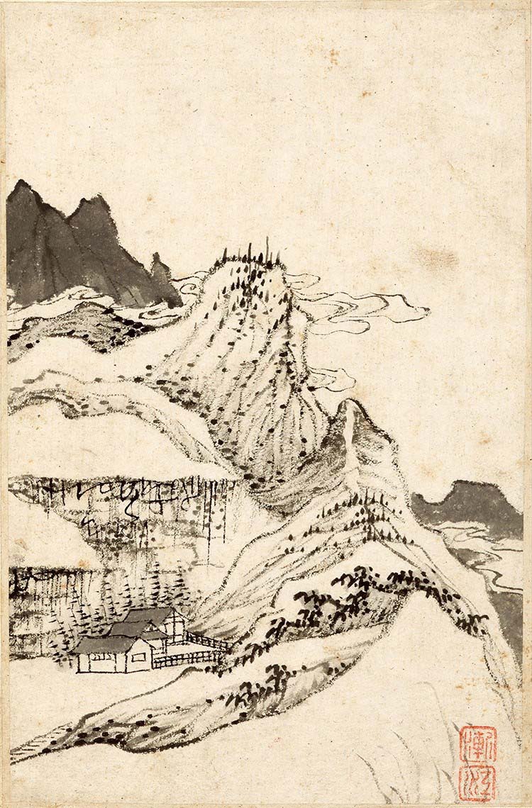 清 弘仁（渐江） 山水册页07