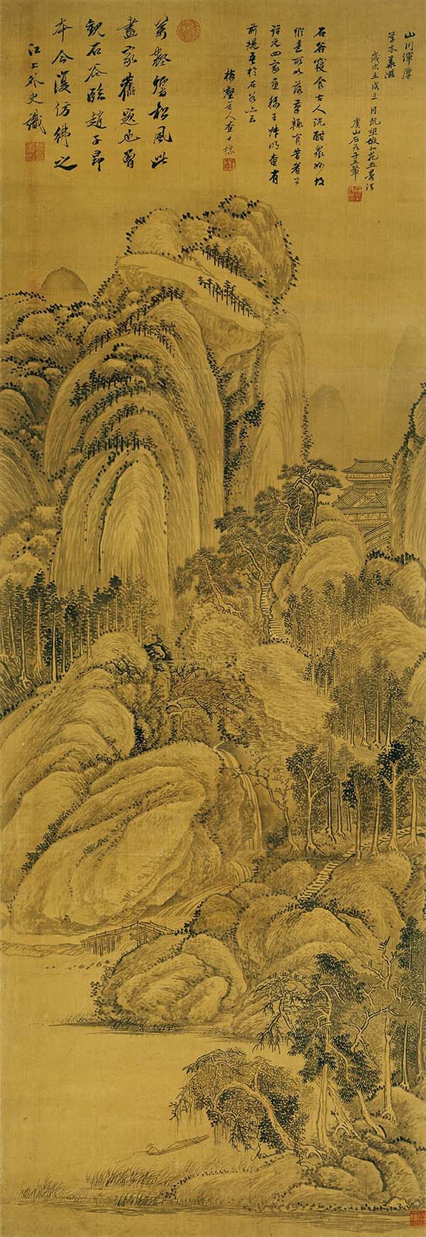 清 王翚 山川浑厚图 国画山水古画高清图下载