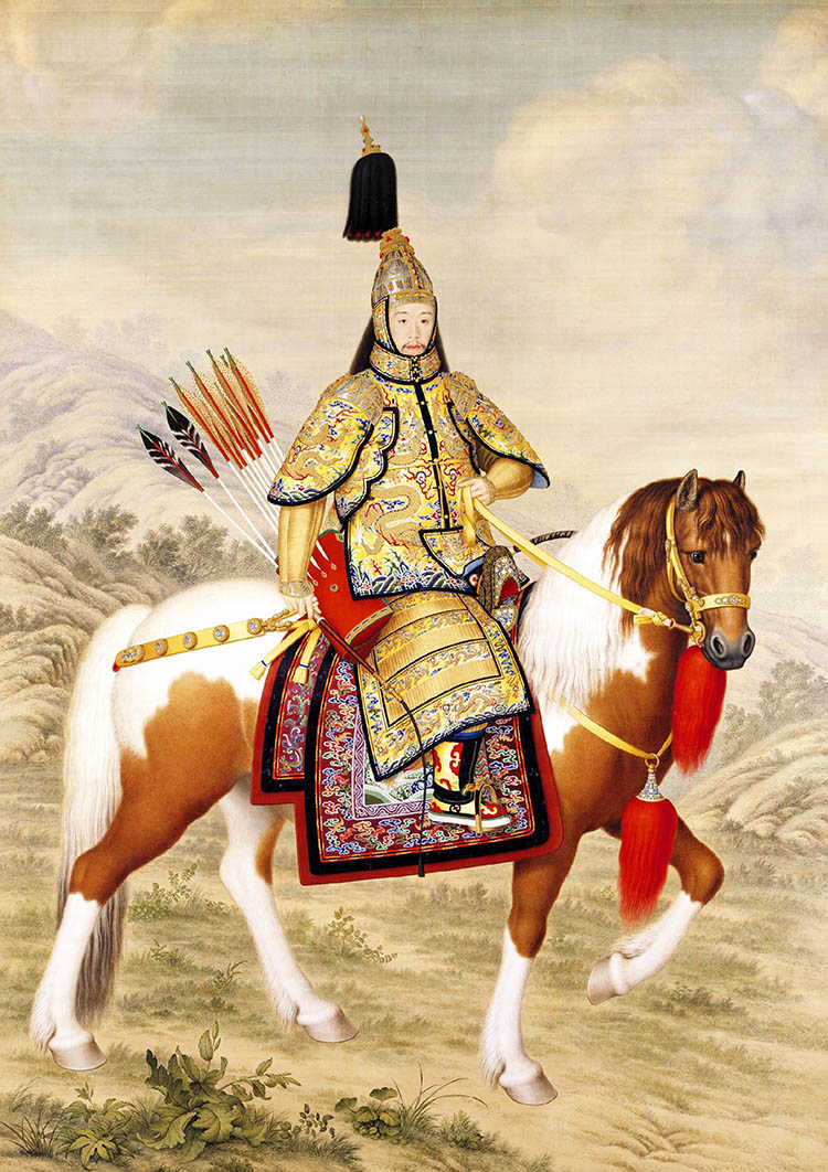 清 郎世宁 乾隆皇帝大阅图轴