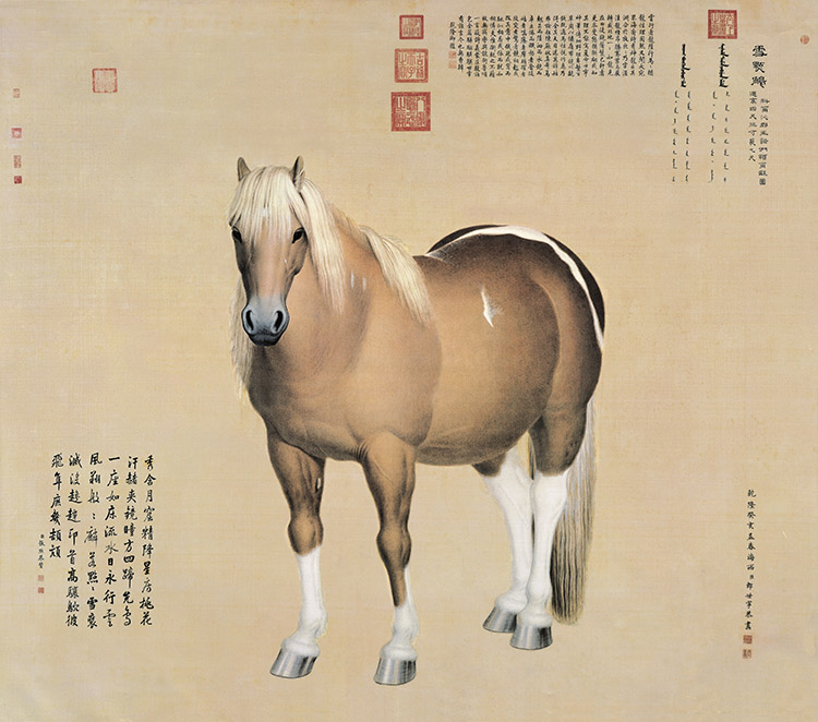 清 郎世宁 雪点雕