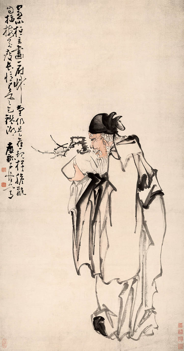 清 黄慎 捧梅图