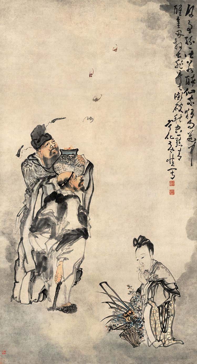 清 黄慎 来蝠图