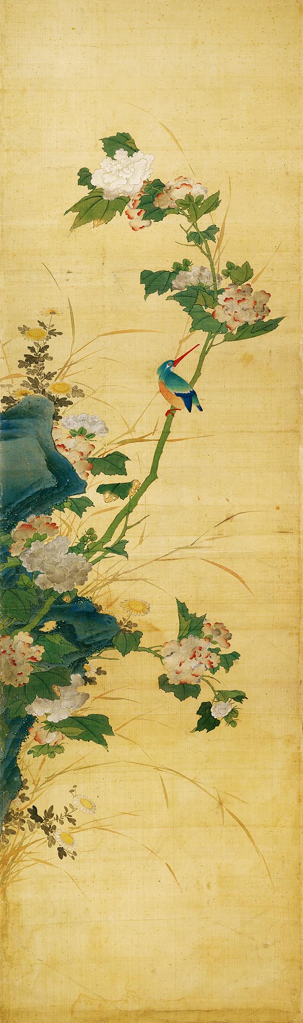 清 陈枚 四季花鸟图屏 八条屏6芙蓉 高清图下载