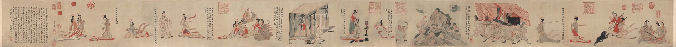 于非闇 摹顾恺之女史人物卷全图