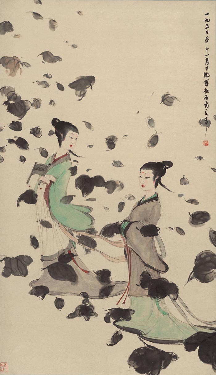 傅抱石 湘君湘夫人 高清图下载