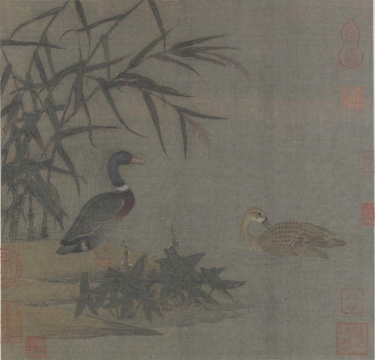 宋 溪芦野鸭图 高清图下载