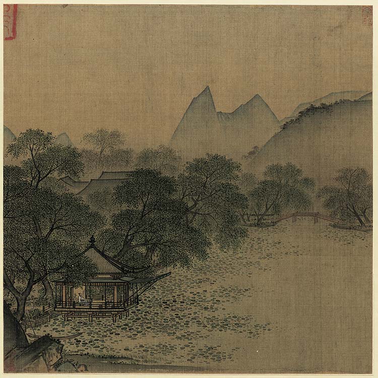 宋 马远 设色山水04 宋帝命题册