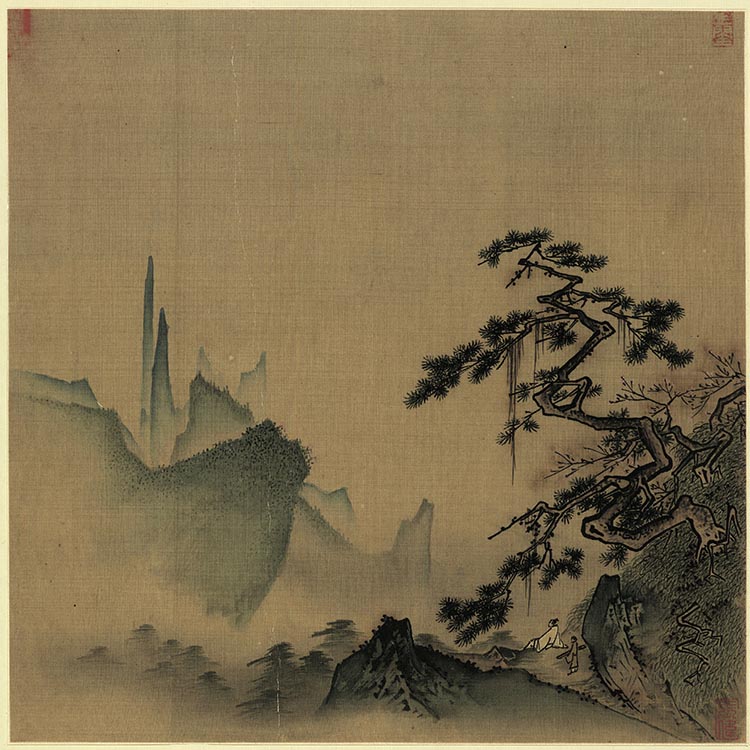 宋 马远 设色山水06 宋帝命题册