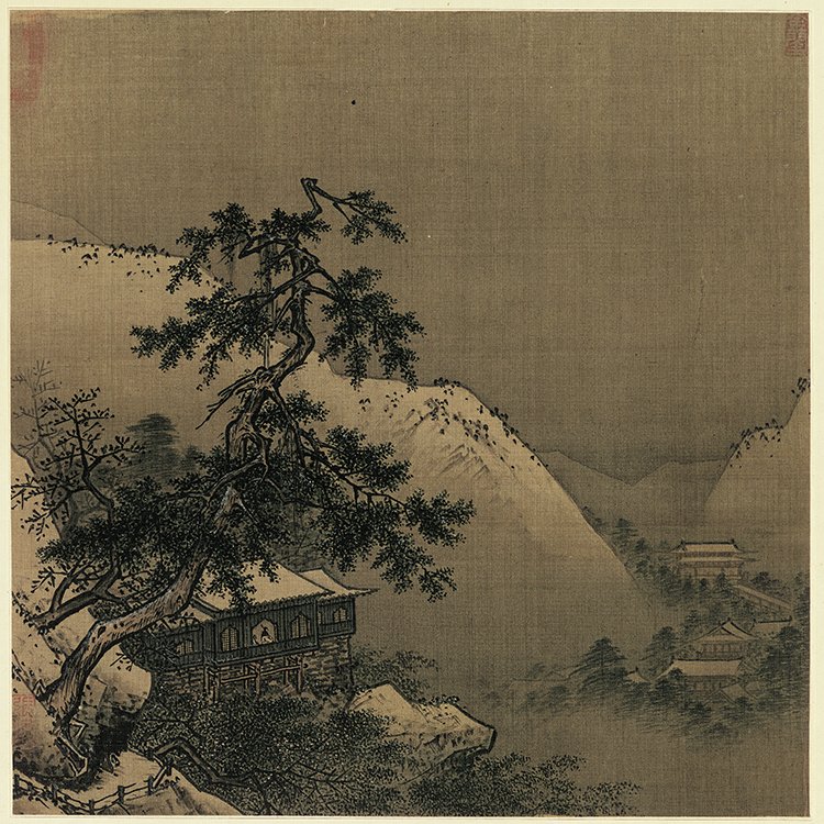 宋 马远 设色山水08 宋帝命题册