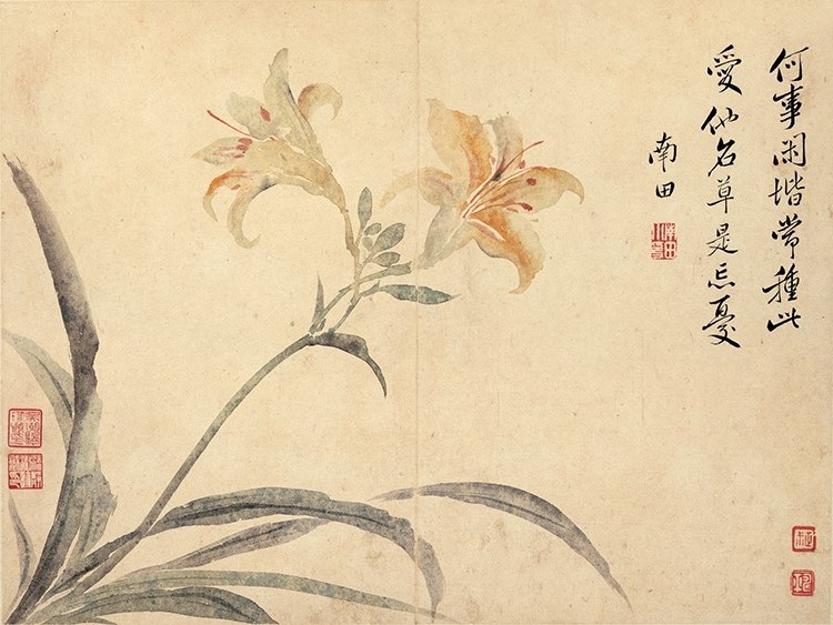 清 恽寿平 花鸟草虫图八开08 高清图下载