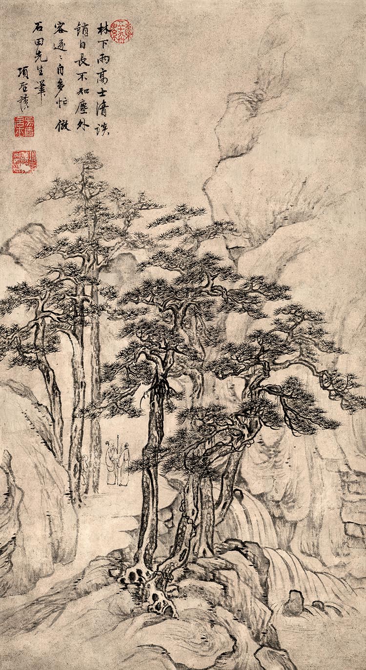 明 项圣谟 山水图 高清图下载