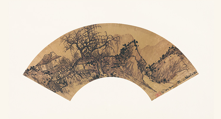 清 吴宏 山水图扇面