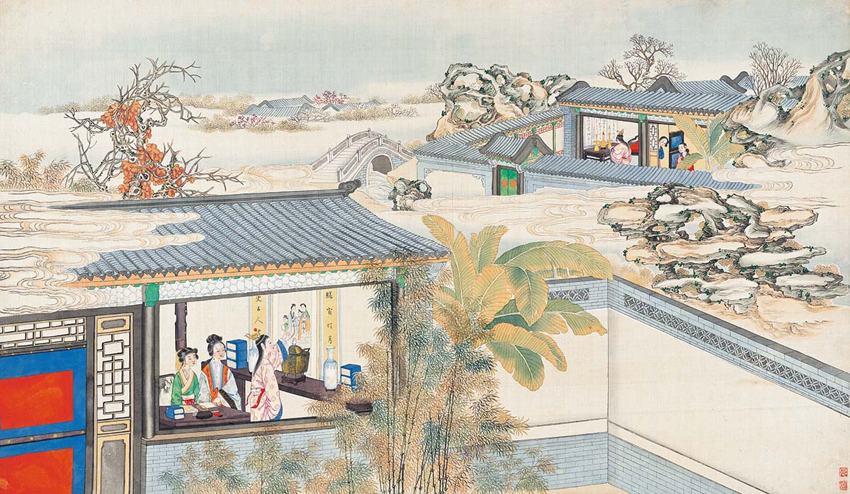 清 孙温 红楼梦图册27 高清图下载