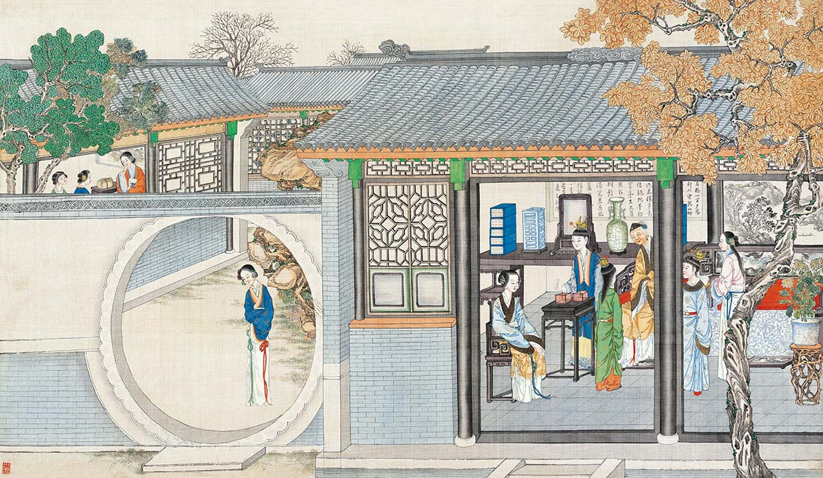 清 孙温 红楼梦图册28 高清图下载