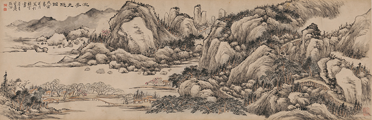 清 张洽 浣花吏隐图 高清图下载