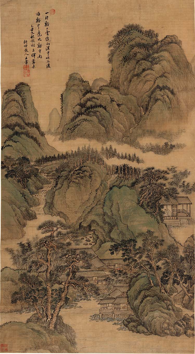 清 王翚 溪口白云图 高清图下载