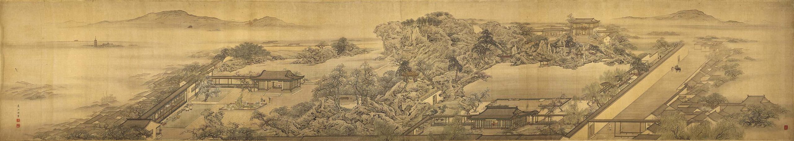 清 袁江 别苑观览图 高清图下载