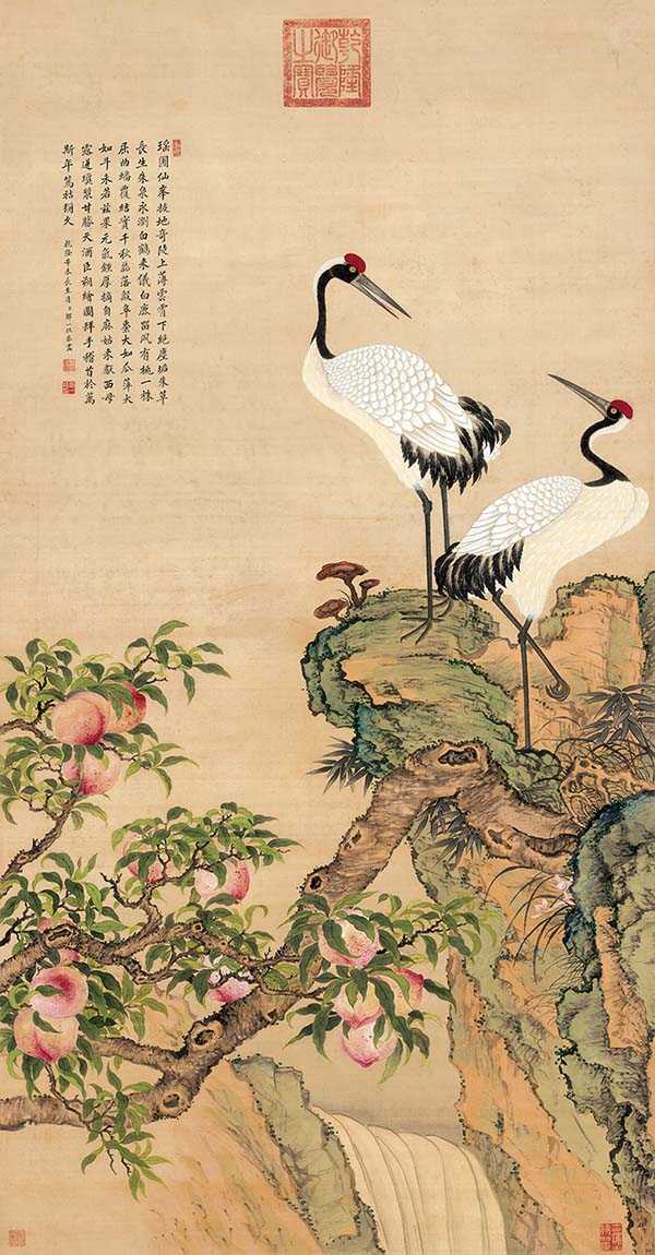 清 邹一桂 蟠桃图 高清图下载