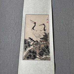 王雪涛 松鹤延年图 贺寿字画 客厅书房装饰画卷轴挂画书画中国风国画花鸟画