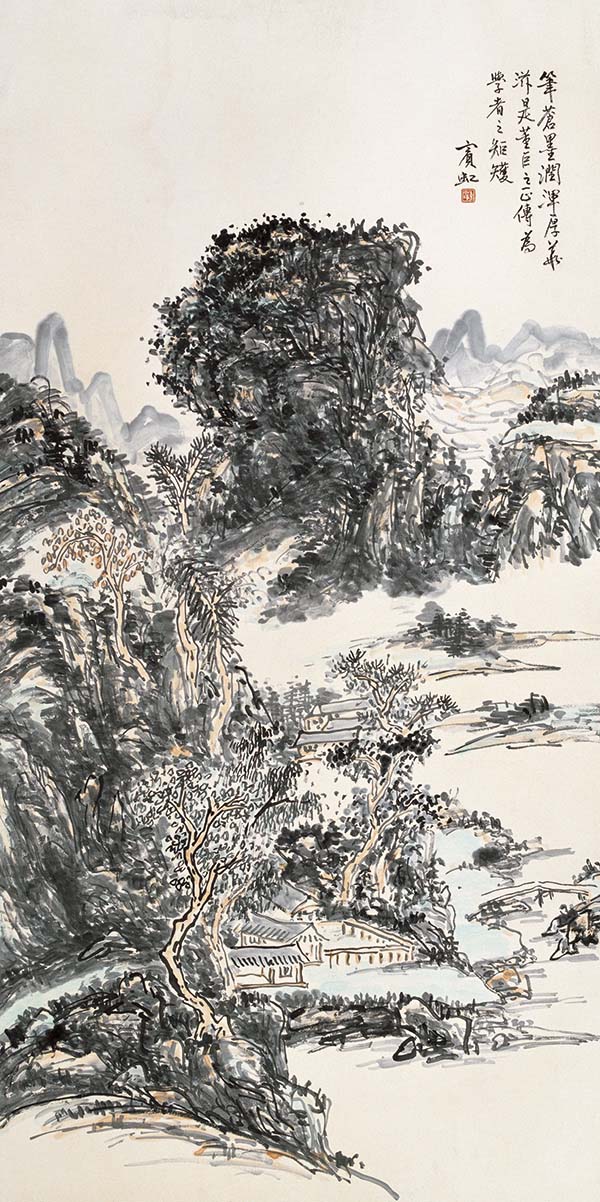 黄宾虹 山水 40×80 高清图下载