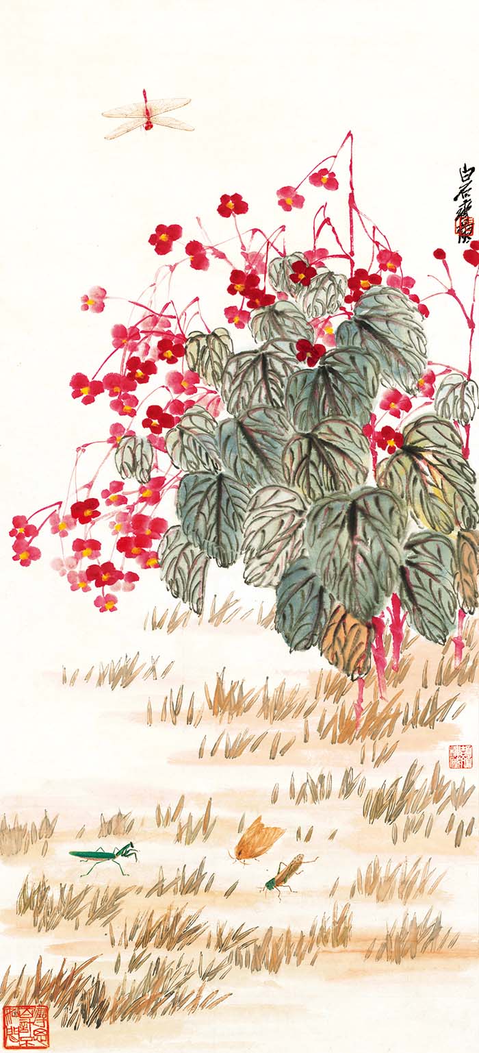 齐白石 海棠秋声 高清图下载