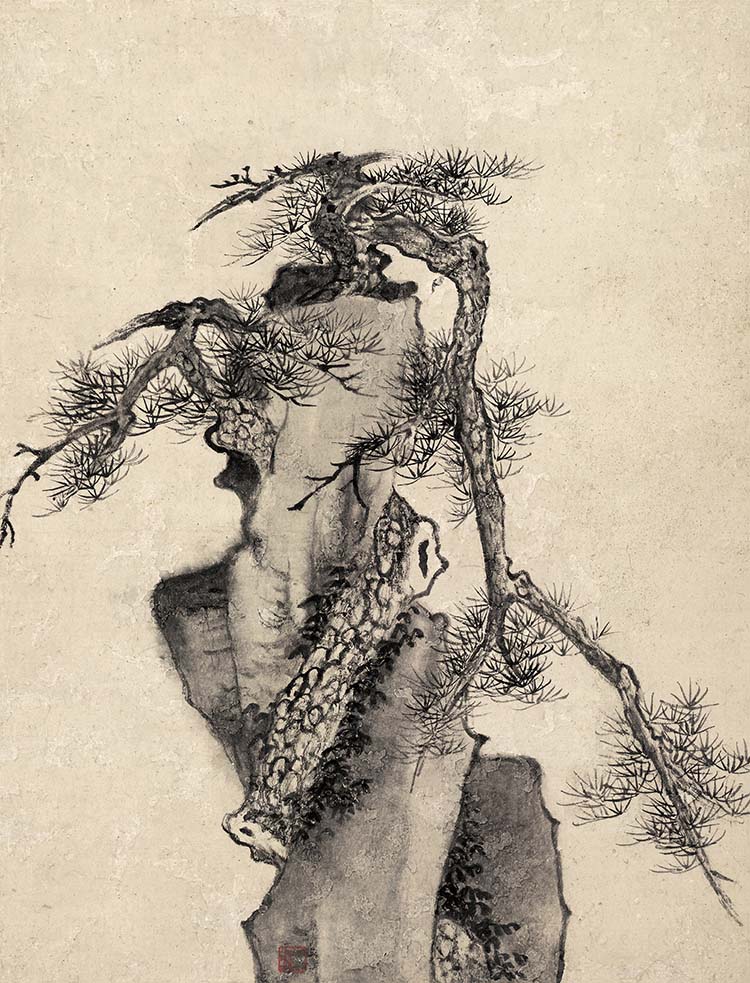 清代 弘仁 山水八开册页08 高清图下载