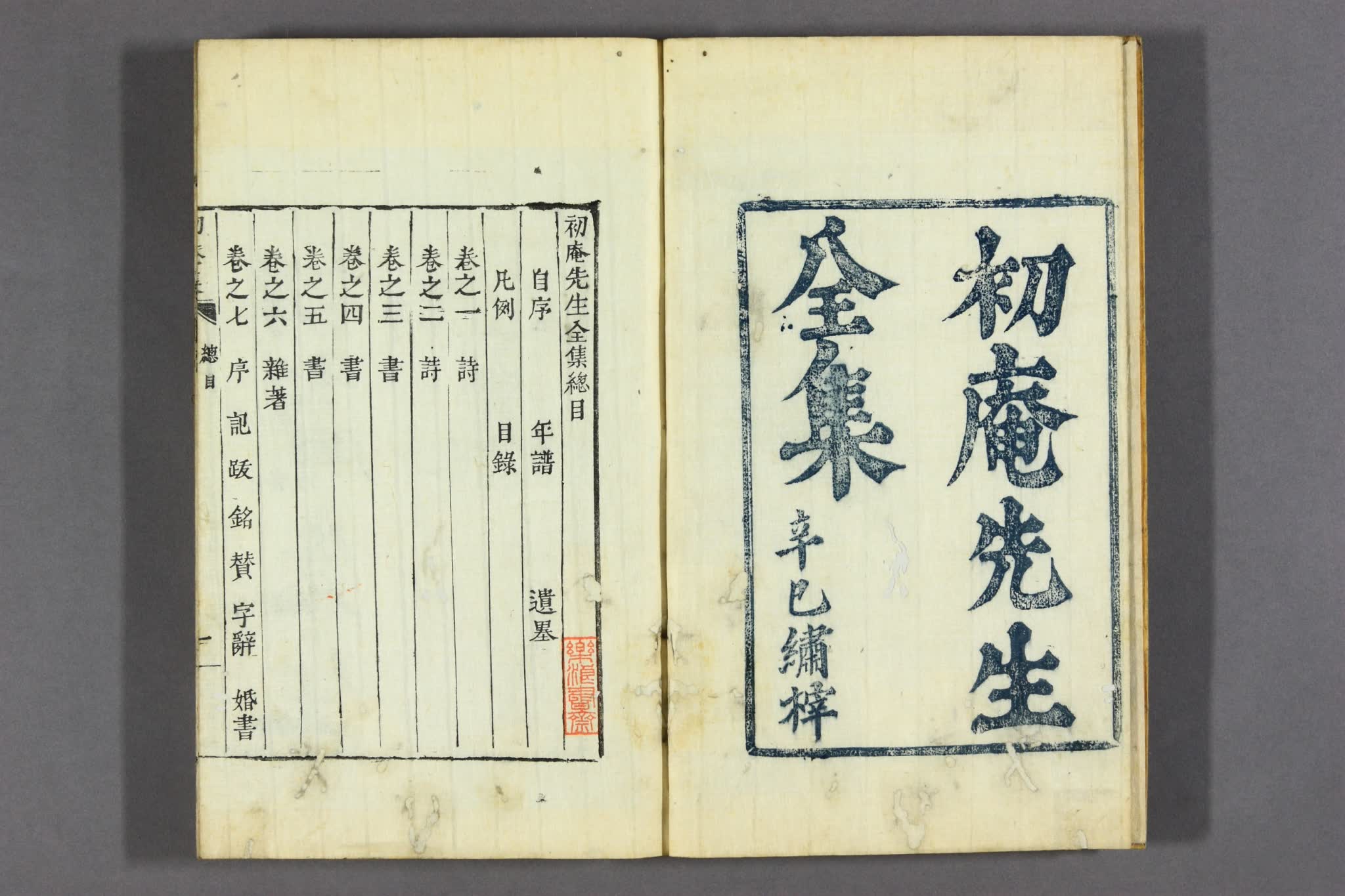 初菴先生全集. 巻之1-14,附録 金憲基 [撰]