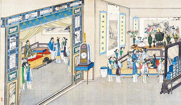 清 孙温 红楼梦图册44 国画人物高清图