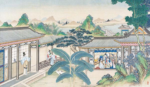 清 孙温 红楼梦图册45 国画人物高清图