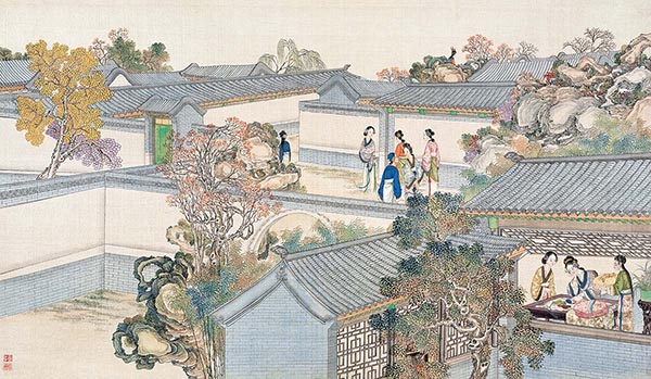 清 孙温 红楼梦图册47 国画仕女图 下载