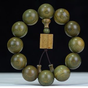 绿檀木手串2.0*12颗佛珠手链阿根廷老料沉水绿檀木质文玩手链男女款佛珠